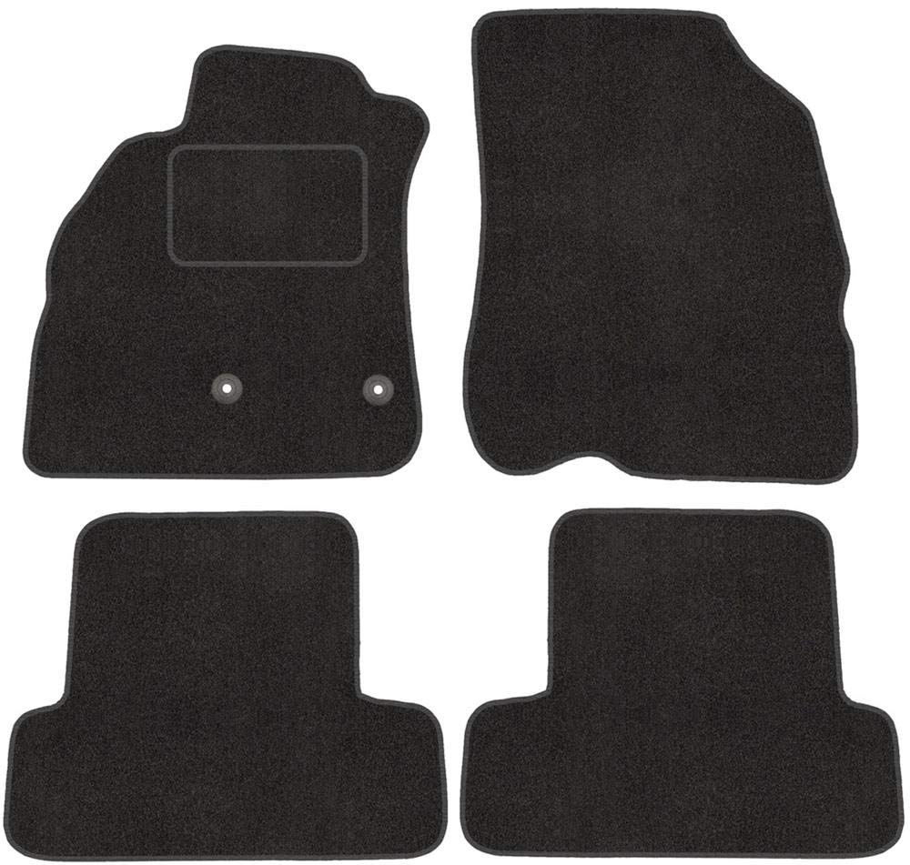 Fussmatten mit Clips 4er Set für Renault Megane 3 III 2008-2016 Velours Automatten Vorne, Hinten + C