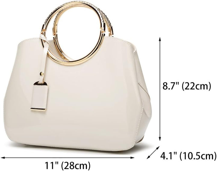 DEERWORD Damen Taschen Handtasche Frauen Elegant Tasche Henkeltasche Vintage PU-Leder 5376 1-teilig
