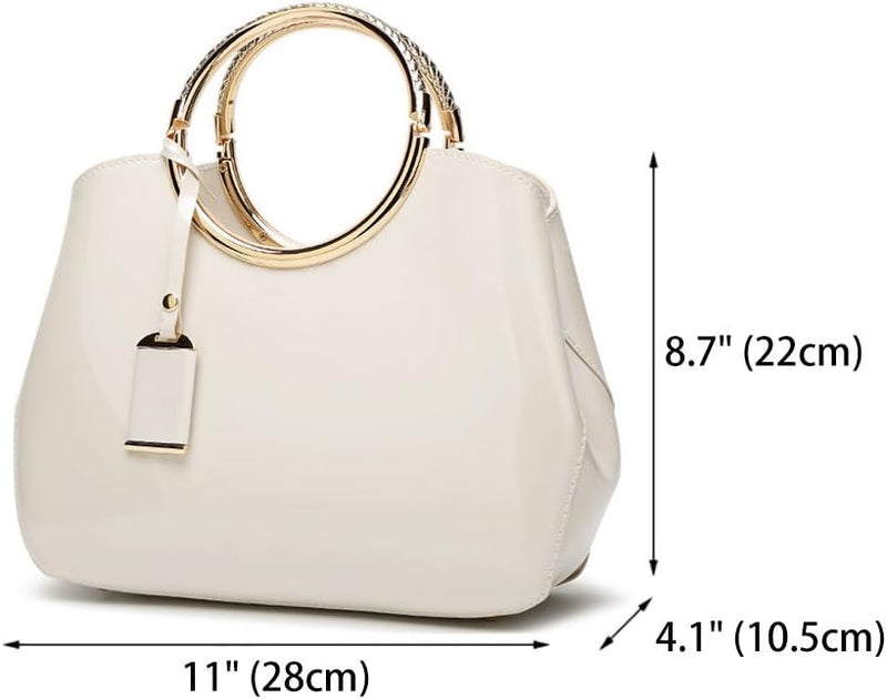DEERWORD Damen Taschen Handtasche Frauen Elegant Tasche Henkeltasche Vintage PU-Leder 5376 1-teilig