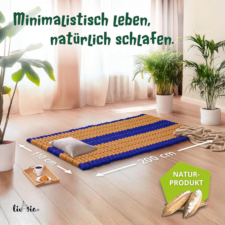 livasia Rollmatte Rollmatratze L-200x110x4,5cm, Gästebett Gästematratze 1 Person, Reisebett Kofferra
