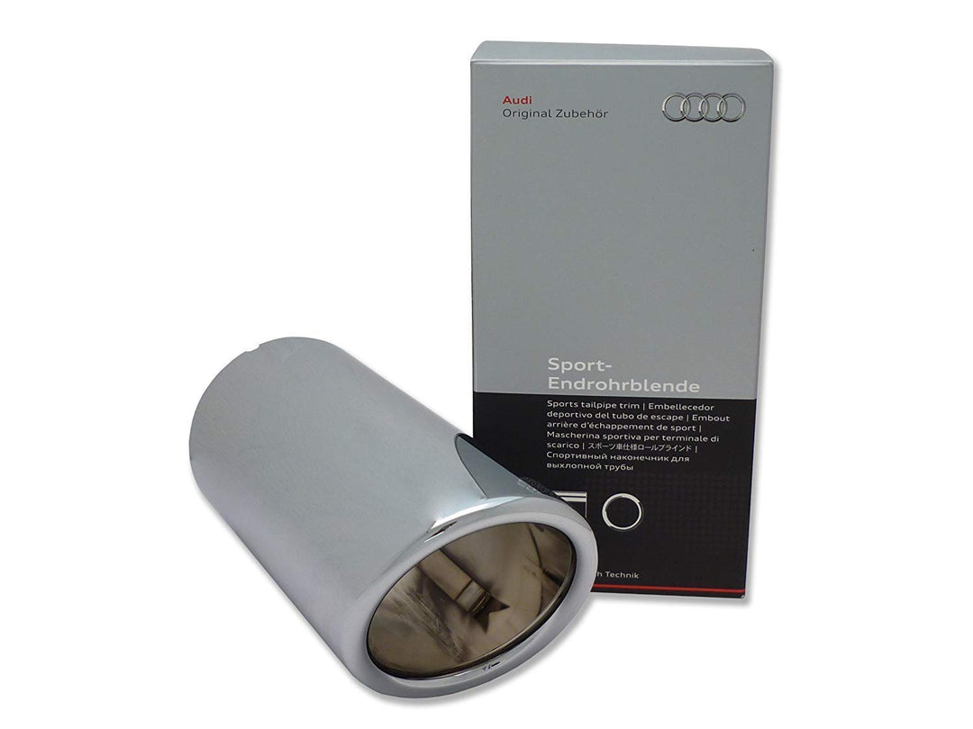 Audi 8P0 071 771 8P0071771 Sport-Endrohrblende für Einzelendrohr links in silber verchromt
