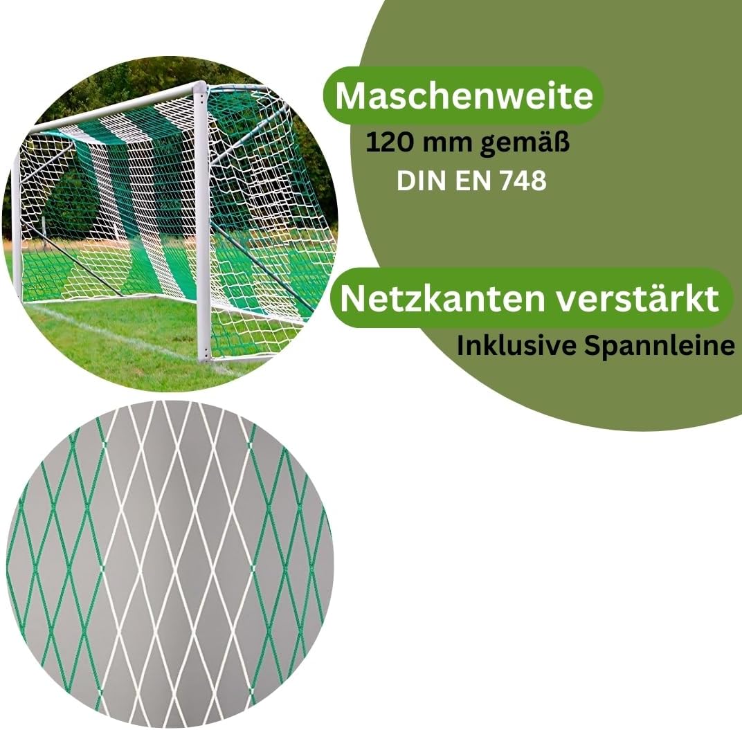 Fussball Jugend Tornetz Fussballtornetz 5,15 m x 2,05 m Tiefe Oben 0,80 m unten 1,50 m Fussballnetz