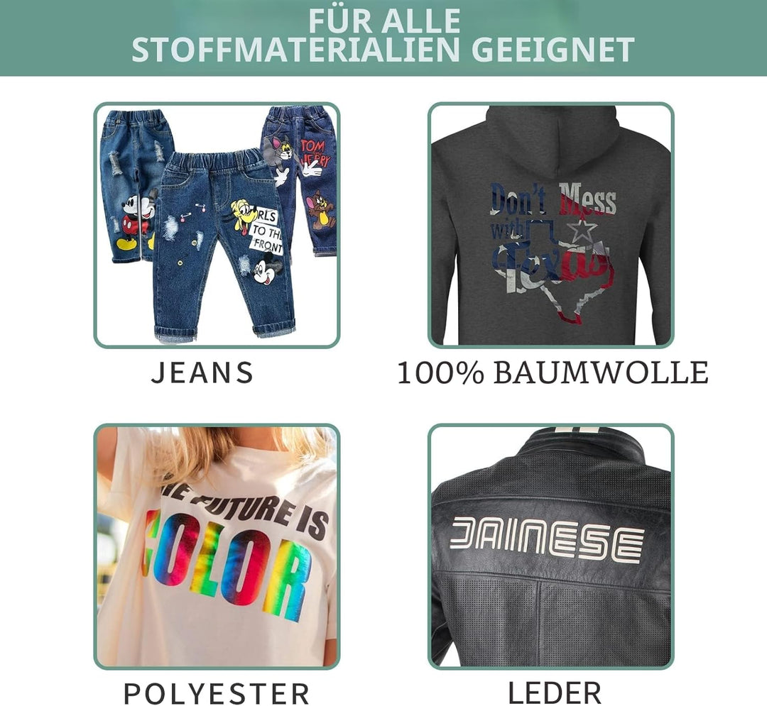 Welacer DTF Transferfolie Papier A4 (21cm x 29.7cm) 100 Blatt DTF Transfer Drucker für T-Shirt, klar