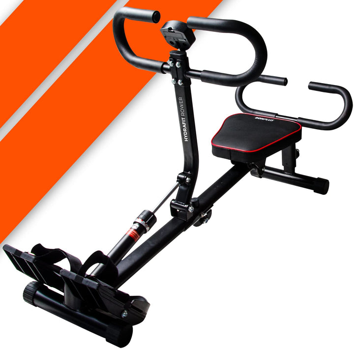 Verstellbares Rudergerät | HydraFit Rower| Multifunktionales Rudergerät | 12 Widerstandsstufen | Zäh