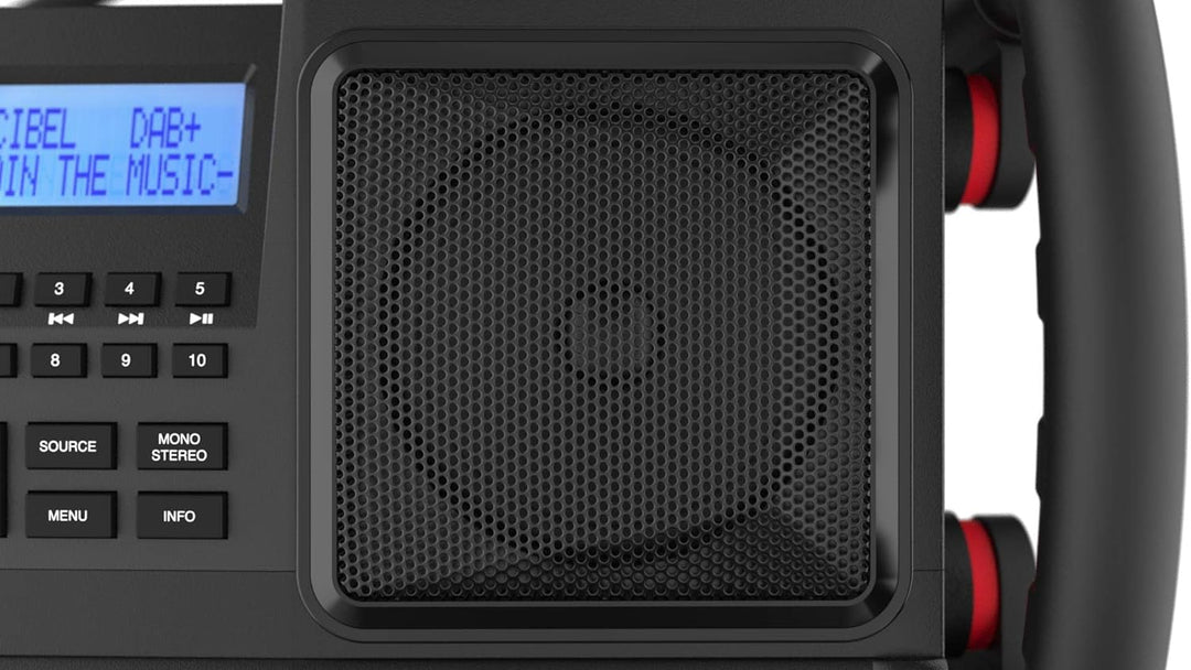 PerfectPro Baustellenradio Workstation, DAB+, Bluetooth und UKW-Empfang, Radio mit AUX und USB-Einga
