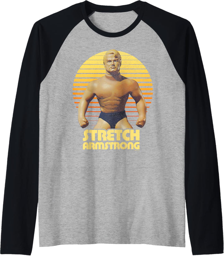 Stretch Armstrong Retro Sunset Portrait Raglan