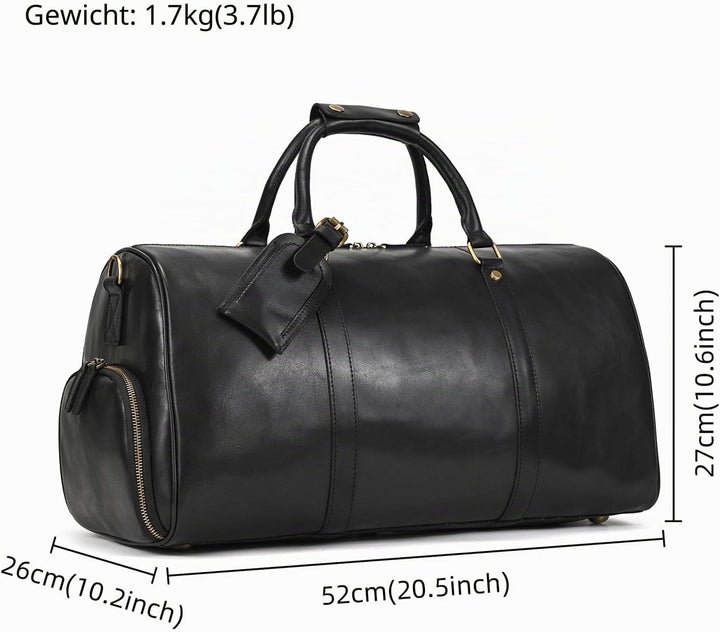 LUUFAN Leder Reisetasche grosse Kapazität Duffel Gepäcktasche mit Schuhfach, Männer Frauen Umhängeta