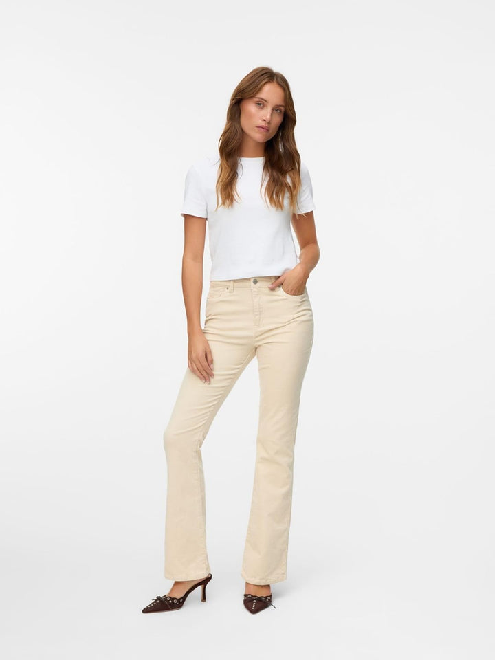 VERO MODA Female Hose VMSIGA Hohe Taille Cordhose S / 32L Birch, S / 32L Birch
