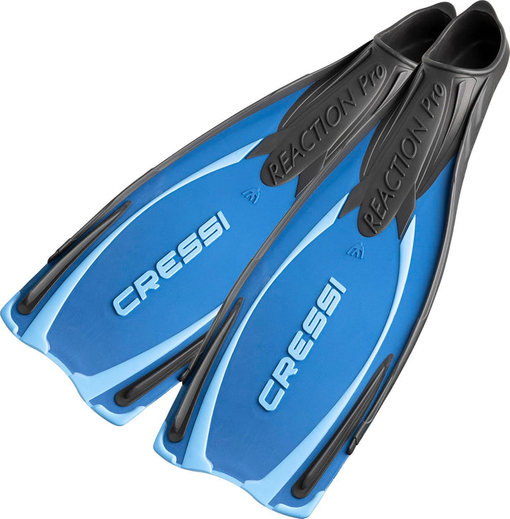 Cressi Reaction Pro Flossen für Erwachsene US Man 5.5/6.5 | US Lady 6.5/7.5 | EU 36/37 blau, US Man