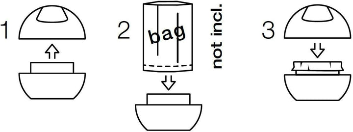 Spirella Kosmetikeimer 1 Liter Abfalleimer Schwingdeckeleimer Tischabfalleimer Bowl Petrol matt, Kun