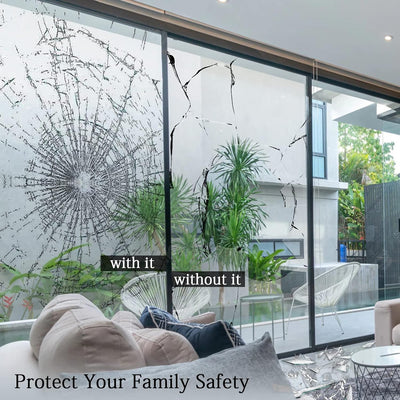 Shackcom Fensterfolie Selbsthaftend Fenster Splitterschutz Folie Sicherheitsfolie Glasschutzfolie Sp