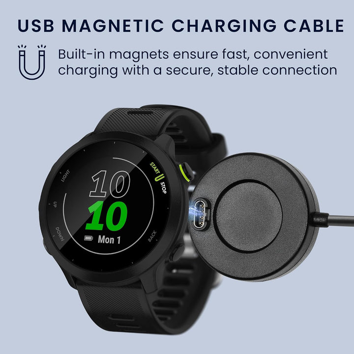 kwmobile USB Kabel Charger kompatibel mit Garmin Forerunner 55 965 955 265 255 165 / Vivoactive 5 /