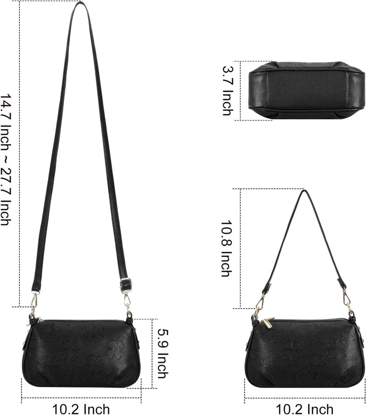 Damen Handy Umhängetasche Weiches PU-Leder Klein Crossbody Bag Mode Handytasche Zum Umhängen Elegant