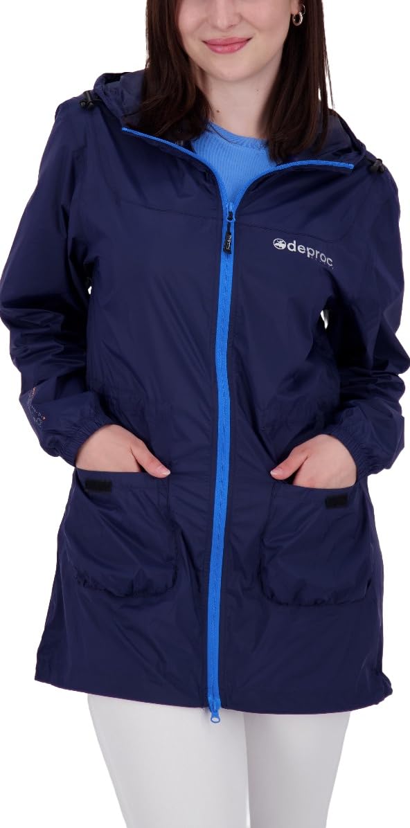 Deproc Active Damen Regenmantel Kapuze Wasserdicht Wetterfest Windbreaker Übergangsjacke Lynn Women