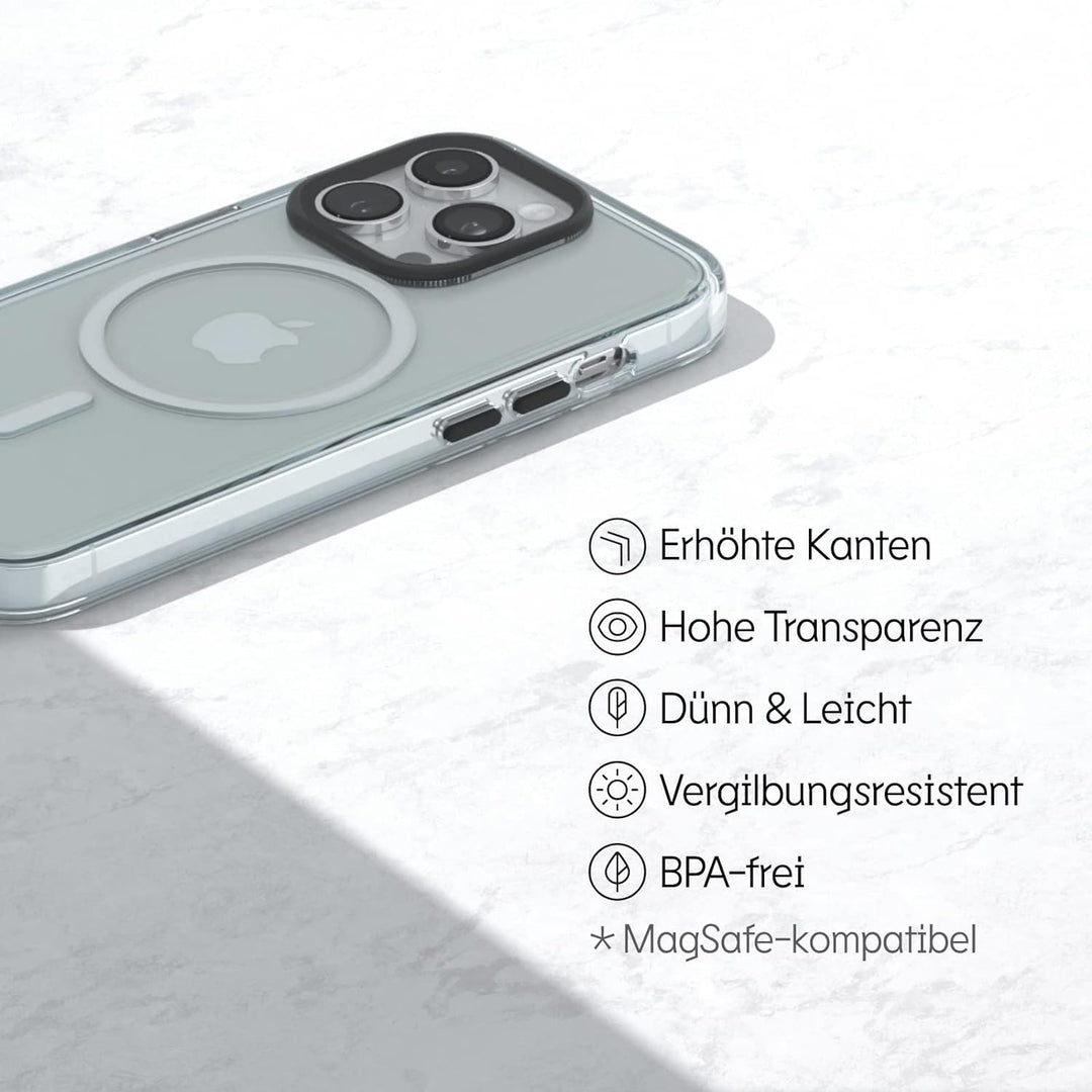 RhinoShield Clear Case kompatibel mit MagSafe für [iPhone 14 Plus]|Überragende Magnetstärke, Vergilb
