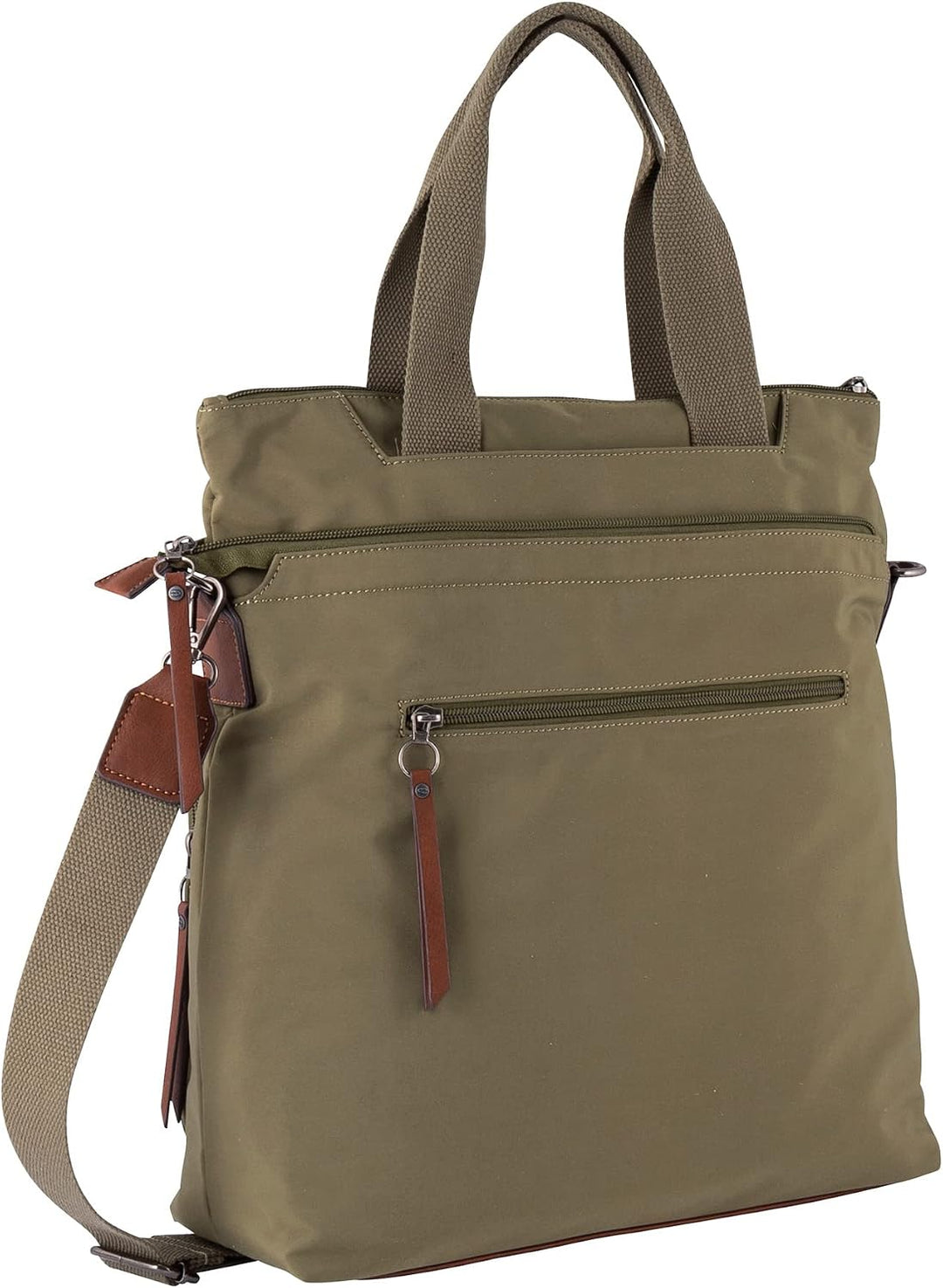 camel active bags Sky Damen Shopper Umhängetasche Reissverschluss Gross Grün Khaki 33,5 x 14,5 x 36,