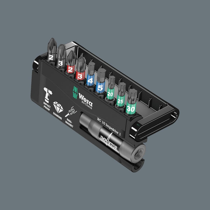 Wera Bit-Sortiment, Bit-Check 10 Impaktor 1, 10-teilig, 05057680001 Bit-Check 10 Impaktor 1 Single,