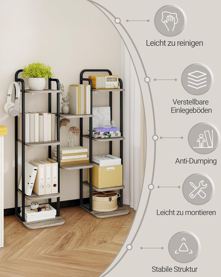 Hzuaneri Vertikales Schuhregal, 6-Stöckige Schuhregale, Schuhturm für Kleine Räume, Freistehend, Ver