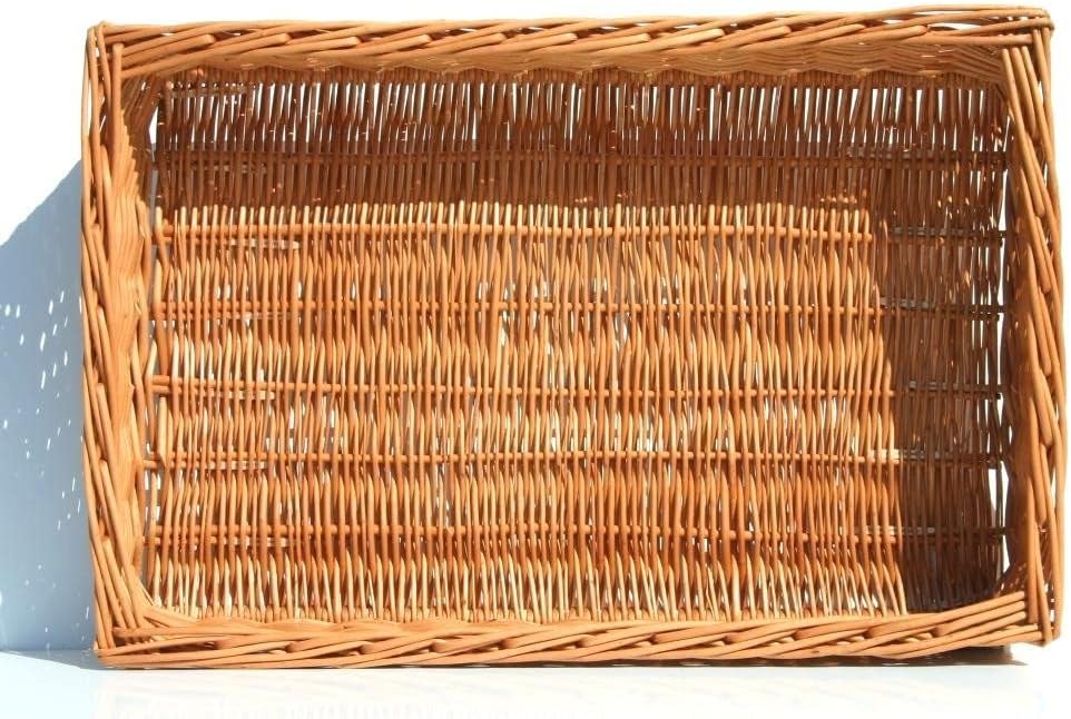 Brotkorb Weidenkorb geflochten 60x40x10 cm – Brötchenkorb Präsentationskorb für Bäckerei, Bäckereiko