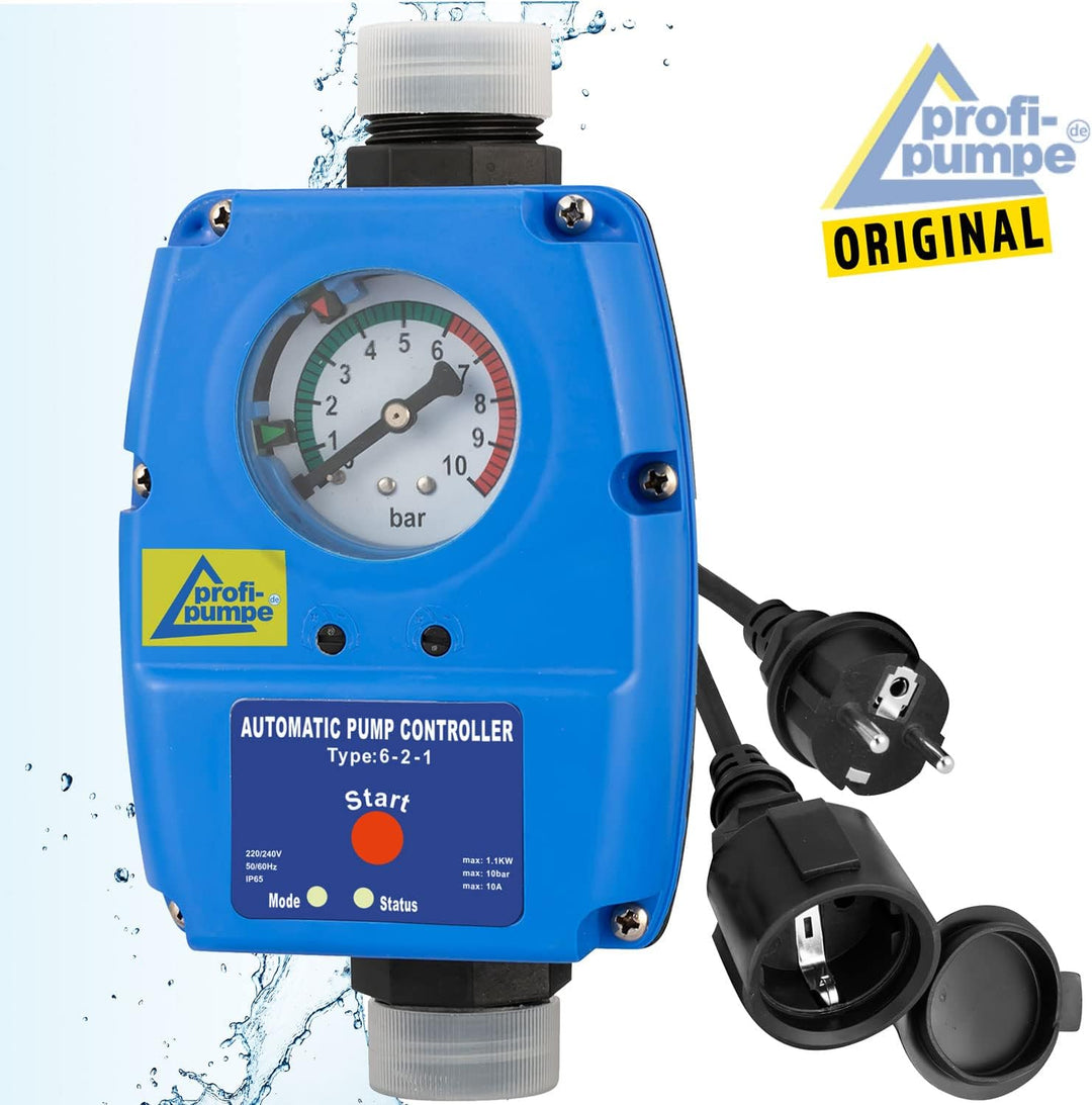Pumpensteuerung Druckschalter mit Manometer Druckwächter einstelbar 6-2 Automatic-Controller Durchfl