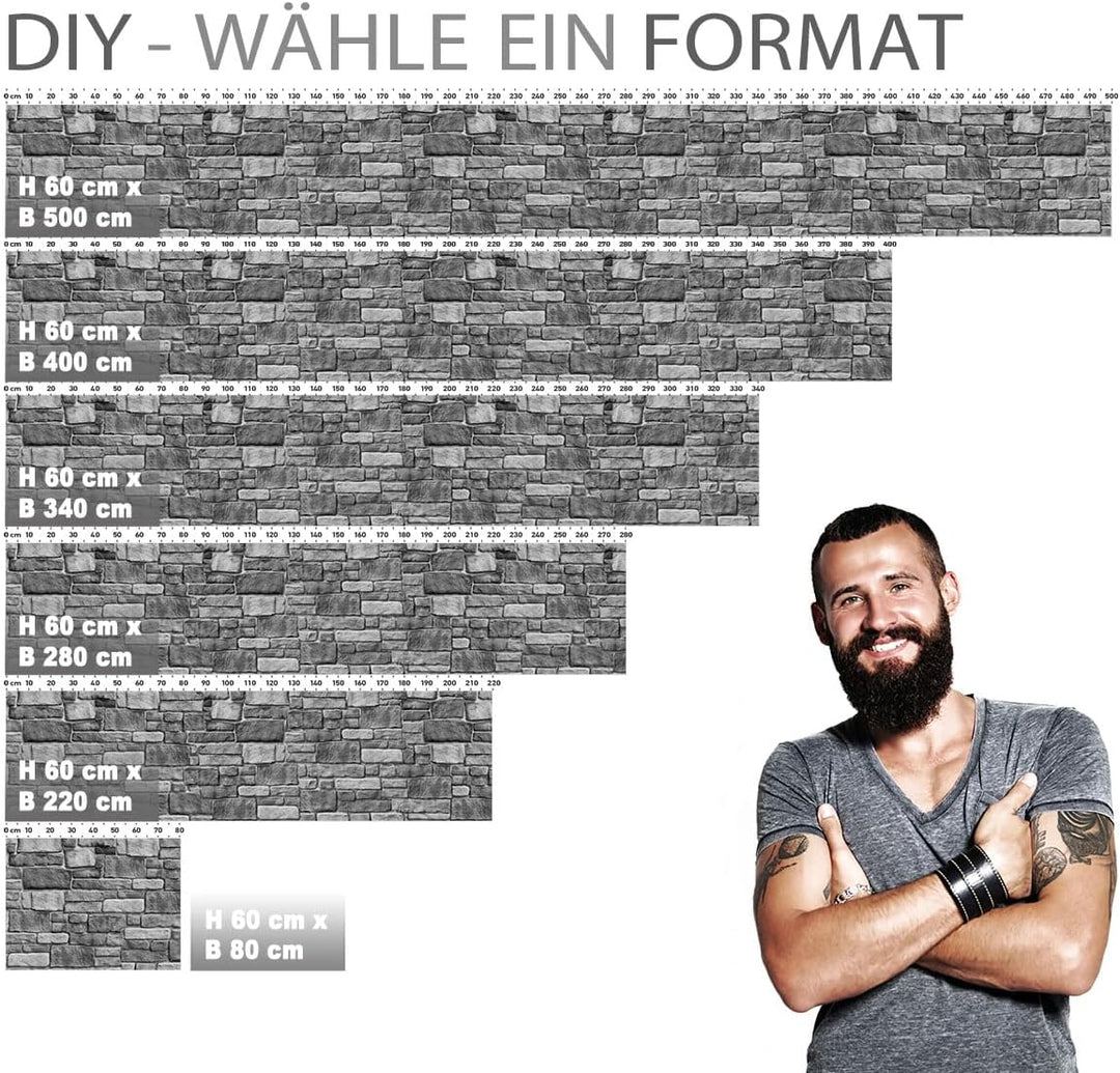 StickerProfis Küchenrückwand selbstklebend Glasoptik - GRANITSTEIN - 1.8mm, Versteift, alle Untergrü