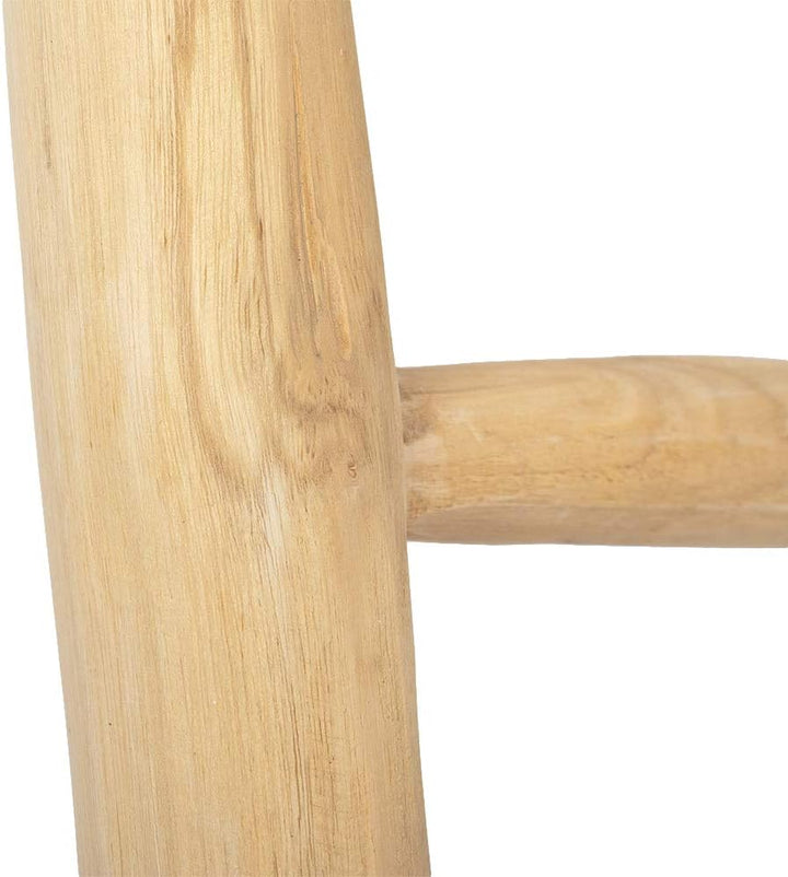 Teak Deko-Leiter KEPALA H180cm Natural Handtuchhalter Kleiderständer Holzleiter