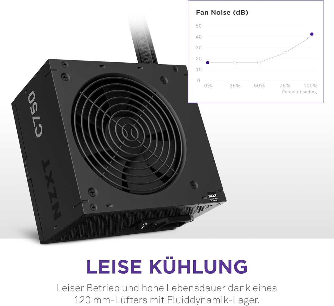 NZXT C750 Bronze PC-Netzteil - PA-7B2BB-EU - 750 Watt – 80 Plus Bronze Zertifiziert – Nichtmodulares