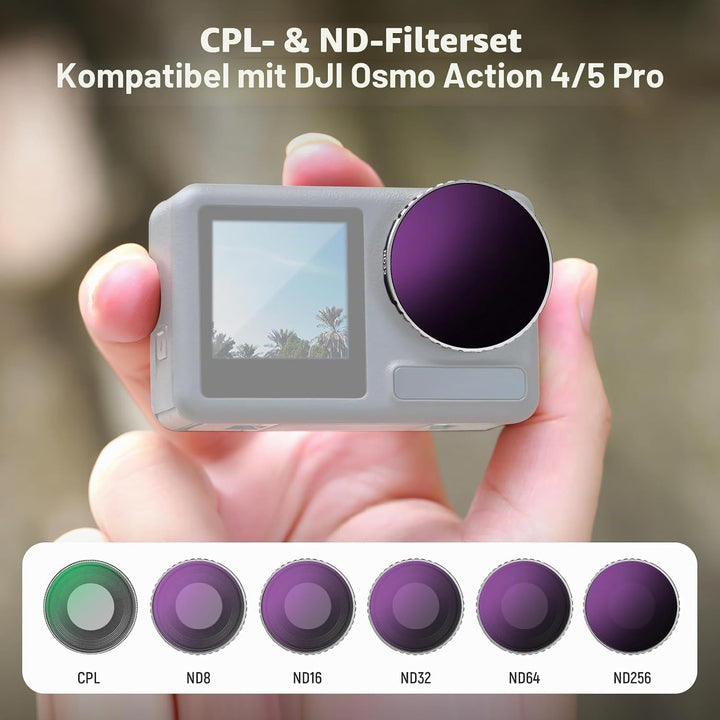 NEEWER 6er Pack ND Filter Set Kompatibel mit DJI Osmo Action 5 Pro/Action 4, Mehrfachbeschichtetes H
