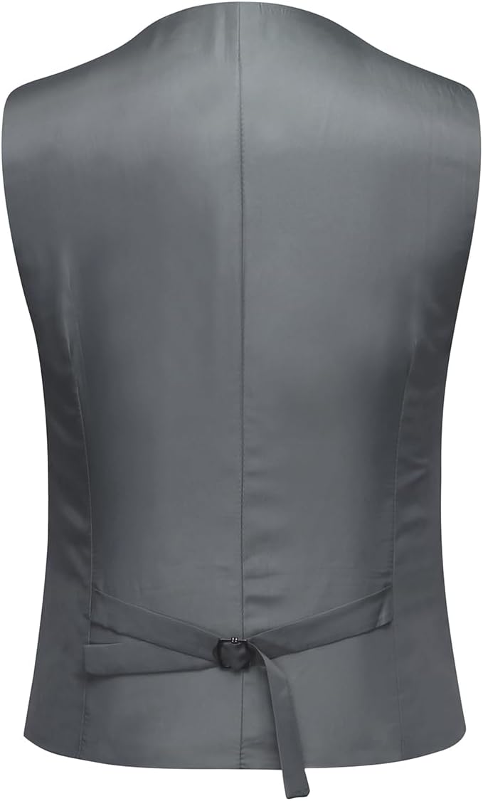 Anzug Herren Slim Fit 3 Teilig Anzüge Herrenanzug Sakko für Hochzeit Business L Grau, L Grau