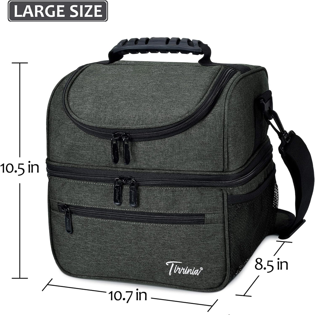 Kato Tirrinia Faltbar Gross Kühltasche 13L(22Dosen), Doppellagige Isoliertasche Lunchtasche Picknick