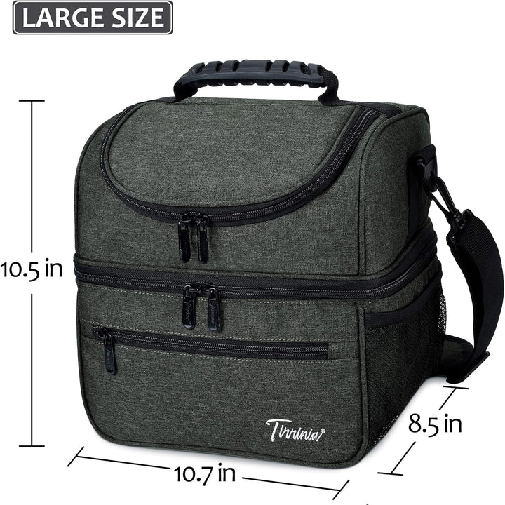 Kato Tirrinia Faltbar Gross Kühltasche 13L(22Dosen), Doppellagige Isoliertasche Lunchtasche Picknick
