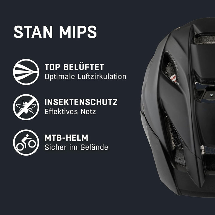 ALPINA Stan MIPS - Leichter, Sicherer & Optimal Belüfteter All-Mountain MIPS Fahrradhelm mit Fliegen