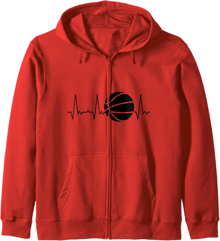 Herzschlag Basketball Kapuzenjacke