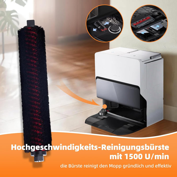 4 Stück Wasserfilter Wartungsbürste Reinigungsbürste und Mop Schrubber Zubehör Kompatibel mit Roboro
