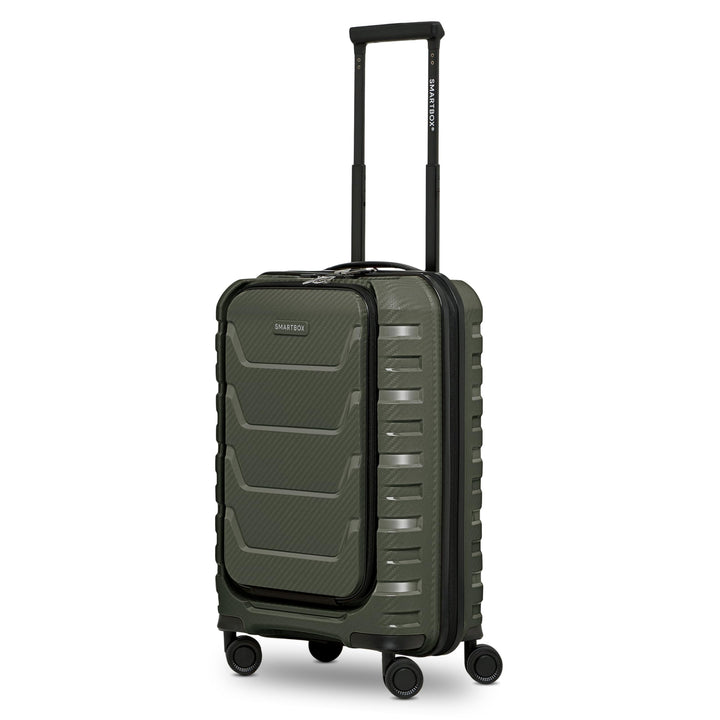Smartbox Hartschalen Kabinen-Koffer mit Laptopfach | Kleiner Trolley 36 x 22 x 55 cm & Frontöffnung