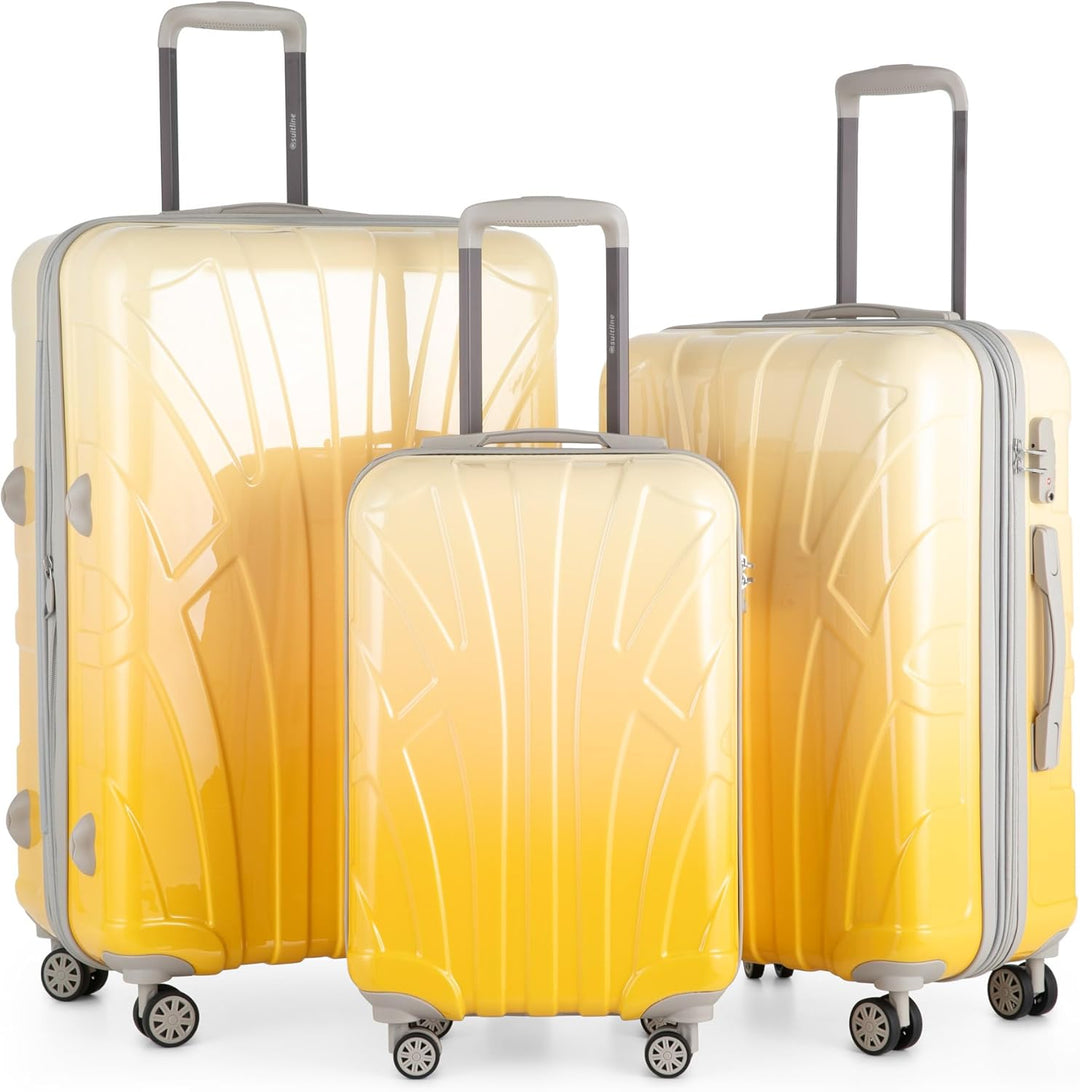 suitline - 3er Koffer-Set, TSA, S M & L Safari Sunrise S-8801M-SAS Safari Sunrise SET, Safari Sunris
