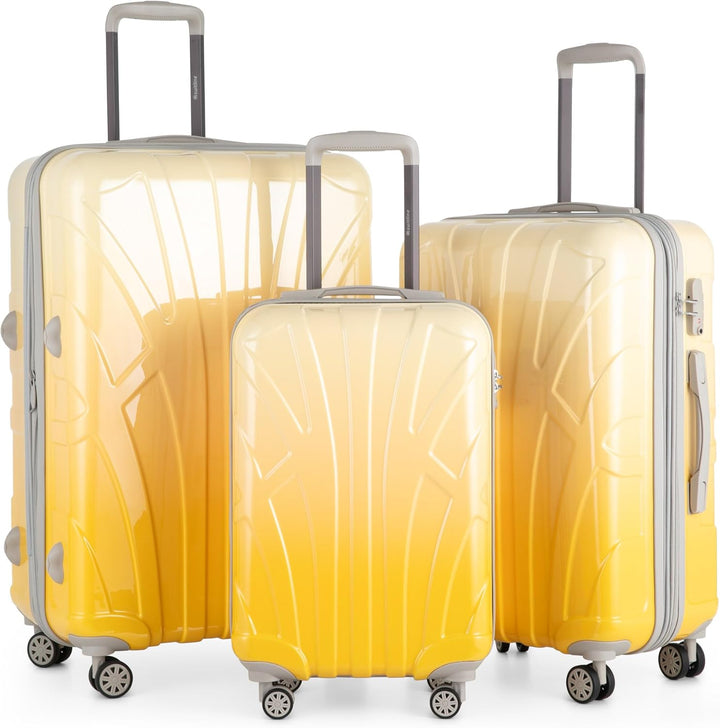 suitline - 3er Koffer-Set, TSA, S M & L Safari Sunrise S-8801M-SAS Safari Sunrise SET, Safari Sunris