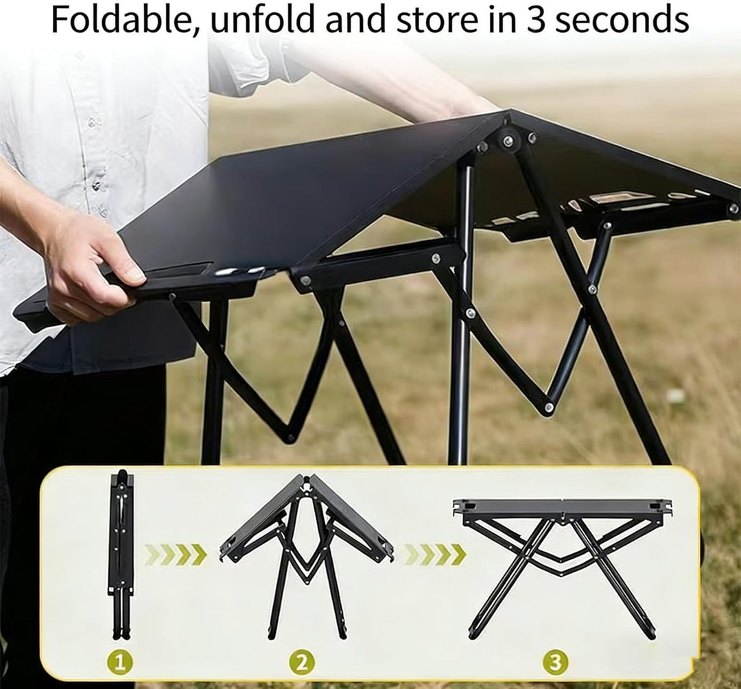 Campingtisch, Leichter Aluminiumlegierungs-klappbarer Klapptisch, Kleiner Campingtisch für Outdoor-P