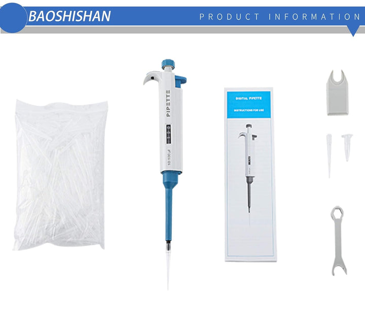 BAOSHISHAN Mikropipette Laborpipette 10-100ul Einkanalpipette Eppendorf Pipette mit 200 Pipettenspit