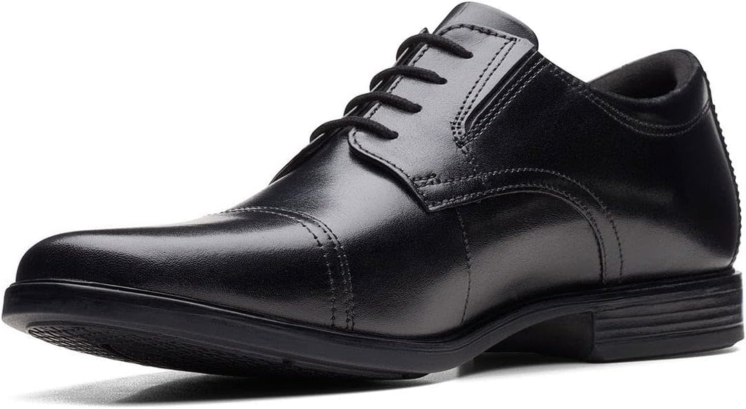 Clarks Herren Howard CapSHOES 40 EU Black Leather, 40 EU Black Leather