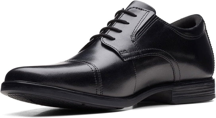 Clarks Herren Howard CapSHOES 40 EU Black Leather, 40 EU Black Leather