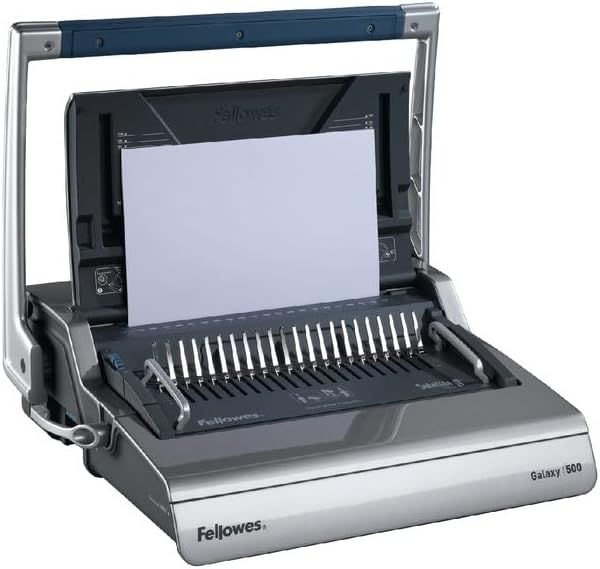 Fellowes 5622001 Profi Büro Galaxy 500 Plastikbindegerät platin/schwarz, grau, Stanzleistung 25 Blat