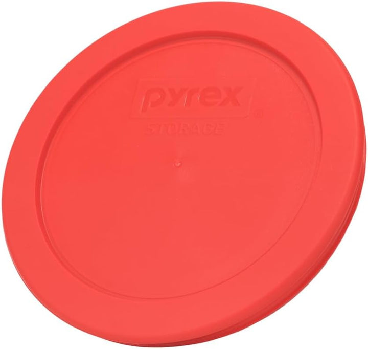 Pyrex 7200-PC Red 2 Cup Round Plastic Storage Lid - 2 Pack, 2