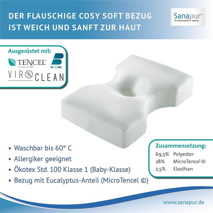 Sanapur Original Kissen 4.0 - Variante MED - Orthopädisches Seitenschläferkissen Made in Germany mit