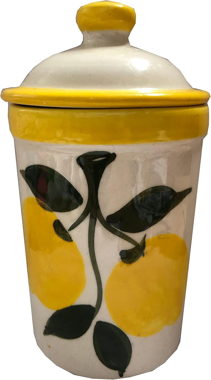 Zitrone Design Knoblauch Torhüter Topf (No 1 Lemon design garlic keeper pot)