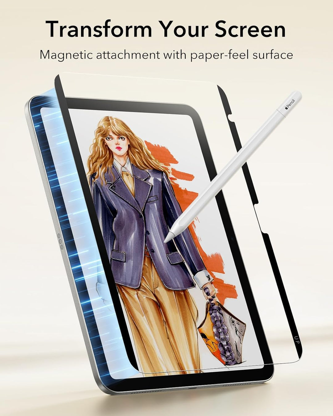 ESR Paper-Feel Magnet Schutzfolie Kompatibel mit iPad 10 Generation (2022), Papiergefühltes Schreibe