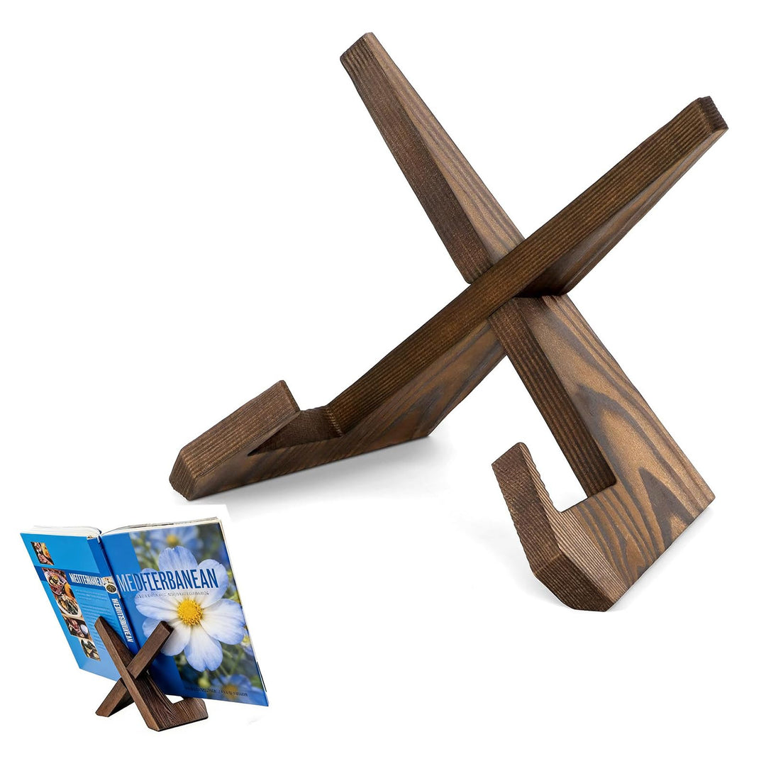 Wooden Plate Stand, Tellerhalter aus Kiefernholz, Kochbuch Ständer, Holz Dekorative Ständer, für gro
