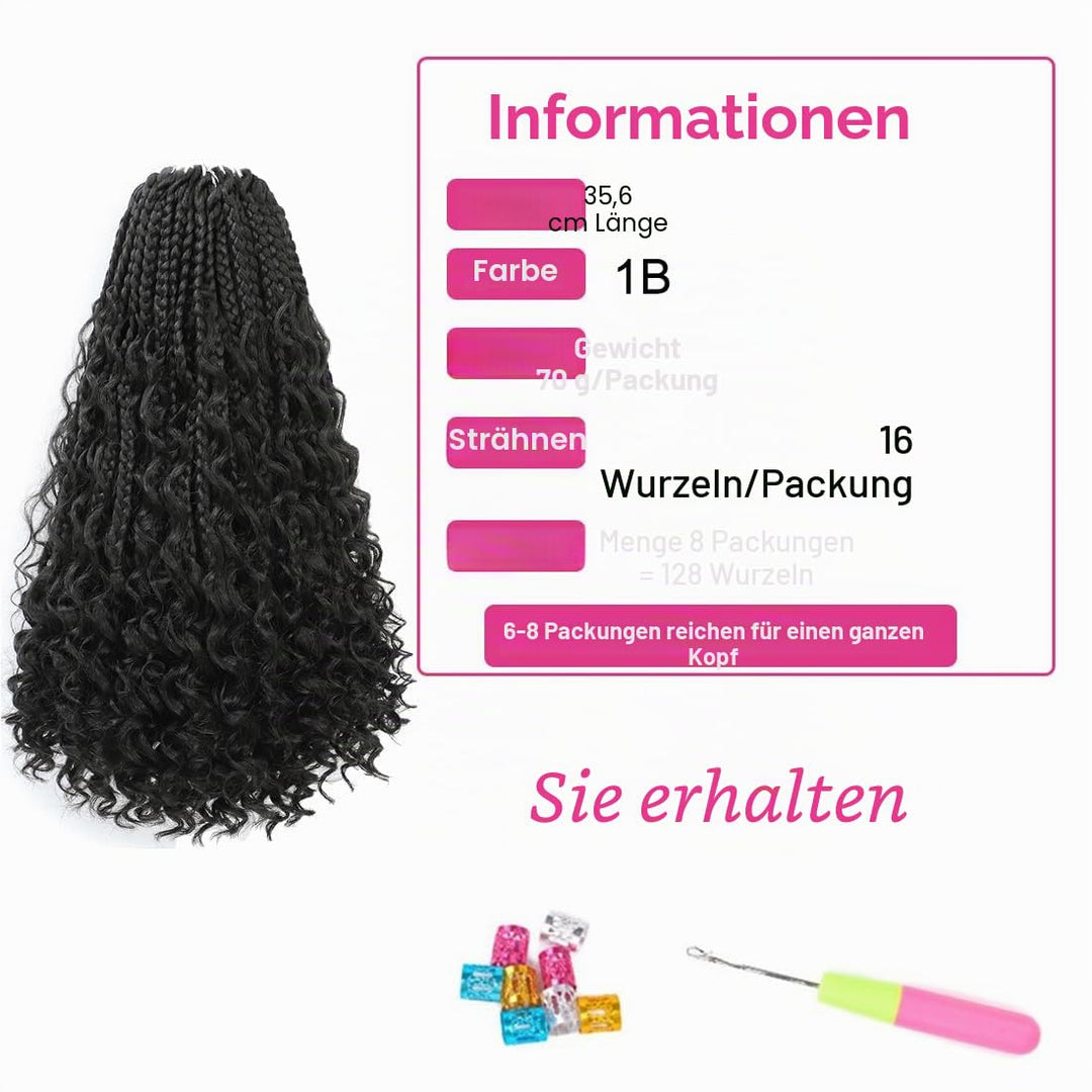 WoWCFyyds Häkelnadeln, 35,6 cm, 35,6 cm, Goddess Box, Zöpfe, Häkeln, lockiges Haar, 3 x synthetische