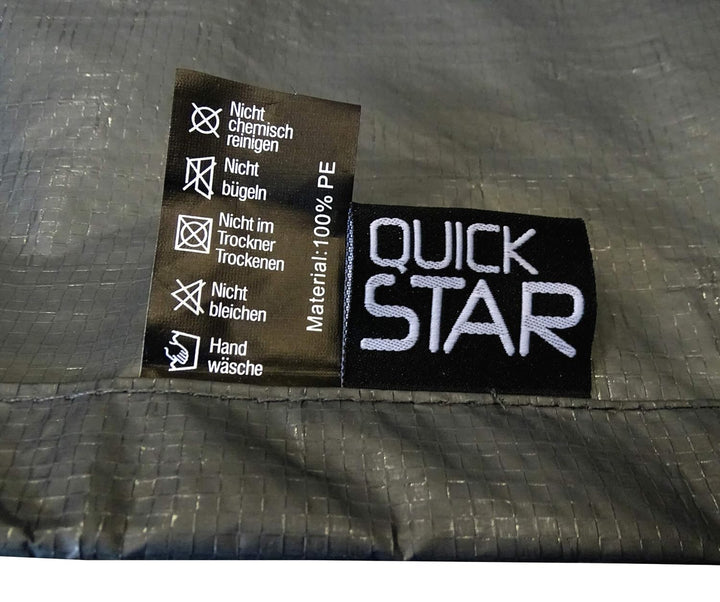 QUICK STAR 5x Gitterbox Abdeckung 125x85x87cm Grau PE Gewebefolie Schutzhülle Abdeckplane Staubschut