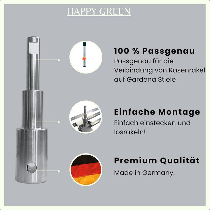 Rasenrakel Adapter für Gardena Stiel